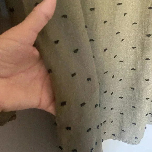 Zara Mini Tunic Dolman Dress Boho Green Pullover Long Sleeve Size M Medium Twee - Picture 5 of 13